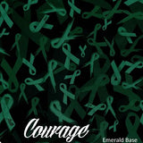 "Courage"  Ribbon black and transparent hydrographic film