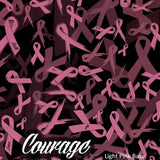 "Courage"  Ribbon black and transparent hydrographic film