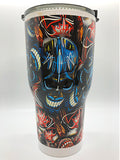 PINSTRIPE SKULLS COLORED HYDROGRAPHIC FILM