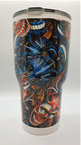 PINSTRIPE SKULLS COLORED HYDROGRAPHIC FILM