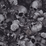 METALLIC BLACK & SILVER SKULL GARDEN