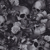 METALLIC BLACK & SILVER SKULL GARDEN