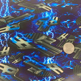 BLUE LINE ELECTRIC PUNISHER SKULLS HYDROGRAPHIC FILM