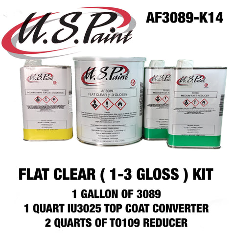 US PAINT DEAD FLAT CLEAR (1-3 GLOSS) KIT AF3089-K14