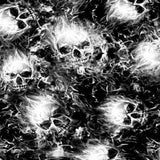 BLACK & CLEAR BURNING SKULLS