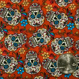 RED MARDI GRAS SUGAR SKULLS