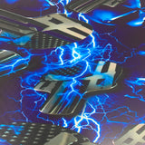 BLUE LINE ELECTRIC PUNISHER SKULLS HYDROGRAPHIC FILM