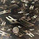 ELECTRIC PUNISHER SKULLS HYDROGRAPHIC FILM Black and Clear