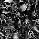 HELLIONS SKULLS black and clear HYDROGRAPHIC FILM
