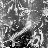 HELLIONS SKULLS black and clear HYDROGRAPHIC FILM