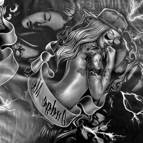 Judge Me Sexy girl's with black and clear Lighting Large Scale Hydrographic Film