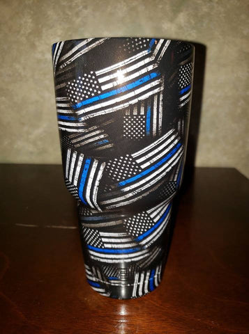 BLUE LINE FLAGS HYDROGRAPHIC FILM – Dip Pros - Main Image