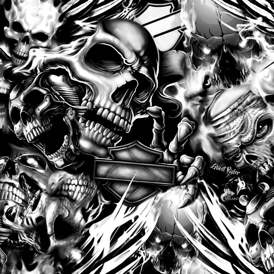 Hydrographic film Full Kits EVIL online EYE SKULL