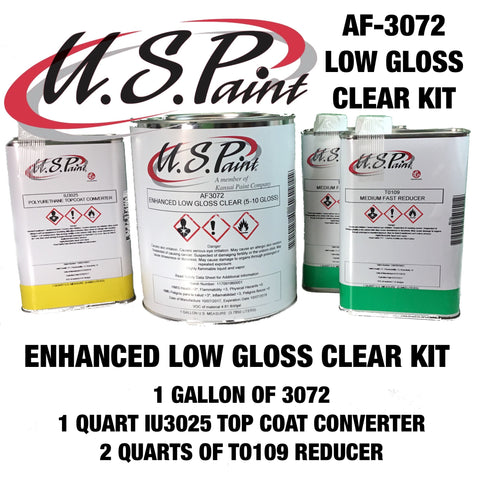 US PAINT ENHANCED LOW GLOSS CLEAR KIT (5-10 GLOSS)  AF3072
