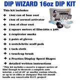 DIP WIZARD HYDROGRAPHIC DIP KIT BLUE/PINK FLAMING DICE SKULLS