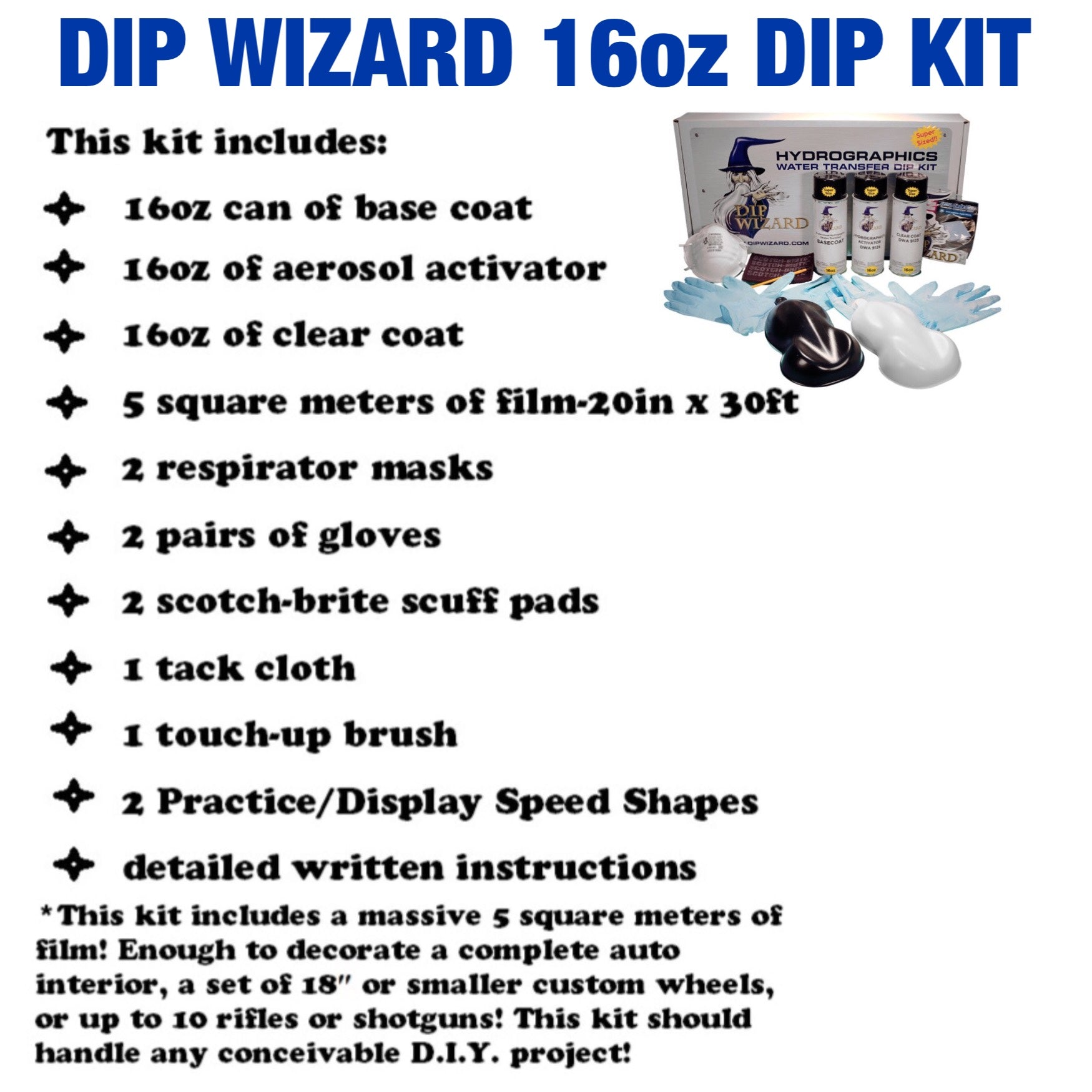 DIP WIZARD HYDROGRAPHIC DIP KIT FREDDIE SKULLS – Dip Pros