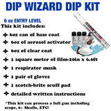 DIP WIZARD HYDROGRAPHIC DIP KIT BLUE/PINK FLAMING DICE SKULLS