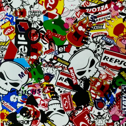 Car Racing Sticker Bomb Background STICKER BOMB HYDROGRAPHIC FILM – Dip Pros