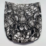 PINSTRIPE SKULLS black and clear HYDROGRAPHIC FILM